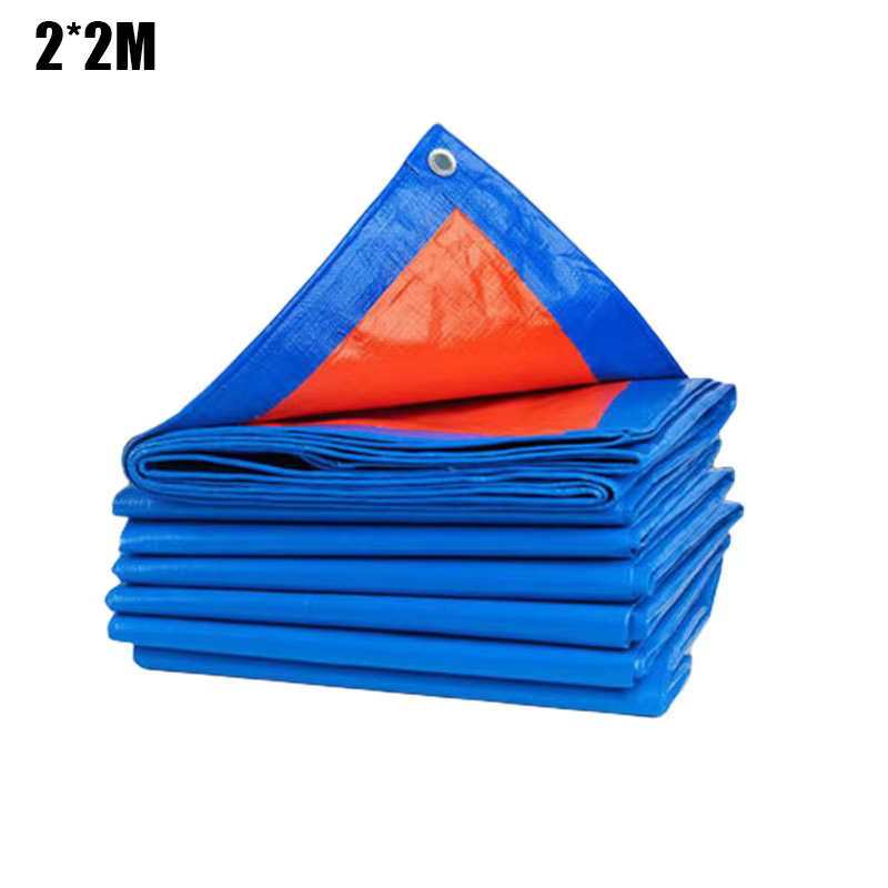Bâche imperméable au soleil et à la pluie, tissu PE, revêtement imperméable des deux côtés avec trou