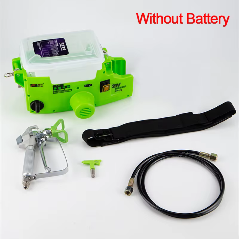 Pulvérisateur de peinture à dos sans air, 1,7 l, pistolet de pulvérisation électrique Portable 21V, 