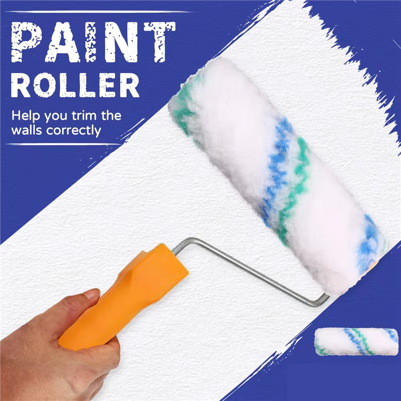 FAST-100PCS 4 pouces 100Mm professionnel mur peinture rouleau ensemble Mini rouleau peinture revêtem