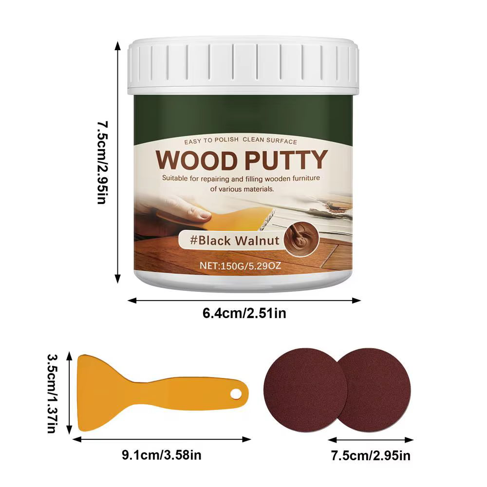 Mastic à bois 150g, remplaçable par teinture, pour fissures et trous, kit de réparation pour meubles