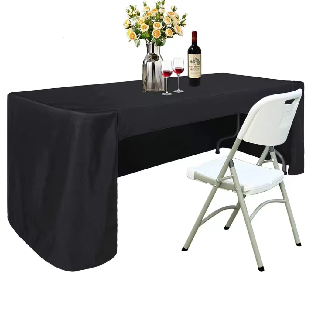 Nappe rectangulaire de 6 pieds pour tables rectangulaires en polyester lavable, idéale pour les fête