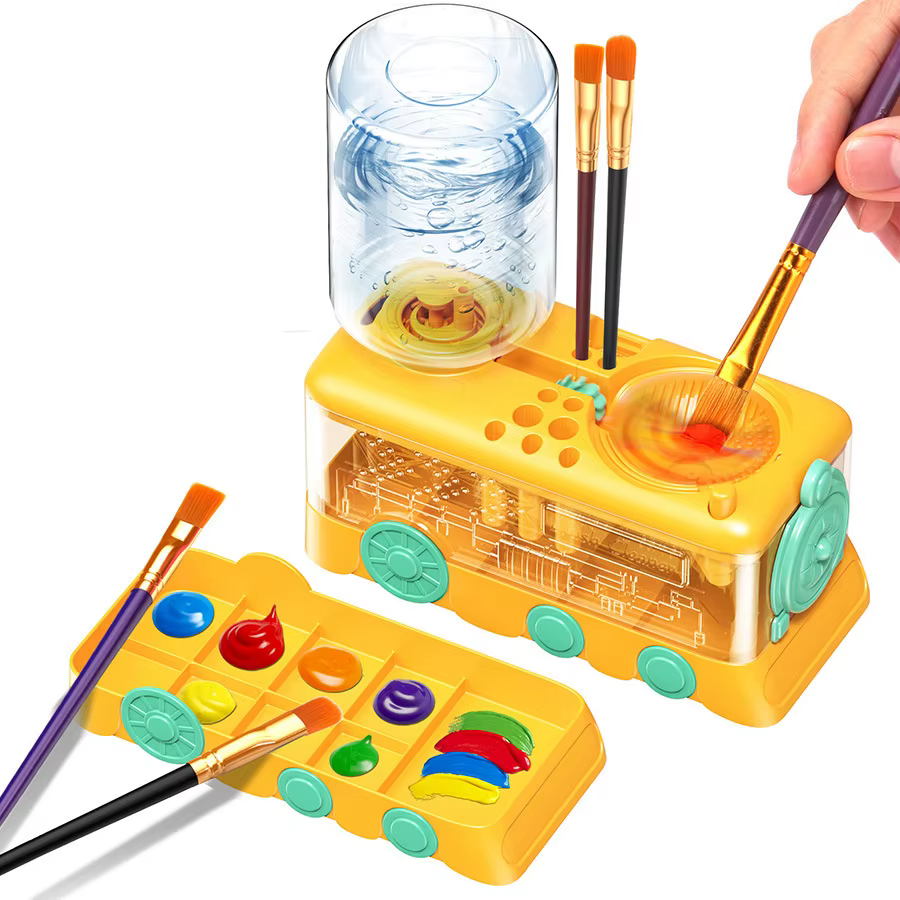 Nettoyeur de pinceaux à peinture, brosse à Circulation d'eau, avec plateau, porte-brosse pour huile,