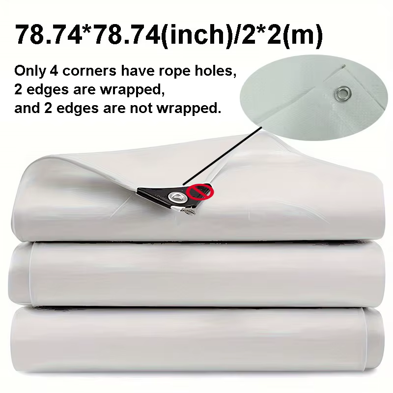 Bâche imperméable blanche rectangulaire anti-UV, auvent, voile d'ombrage pour camping, jardin, patio
