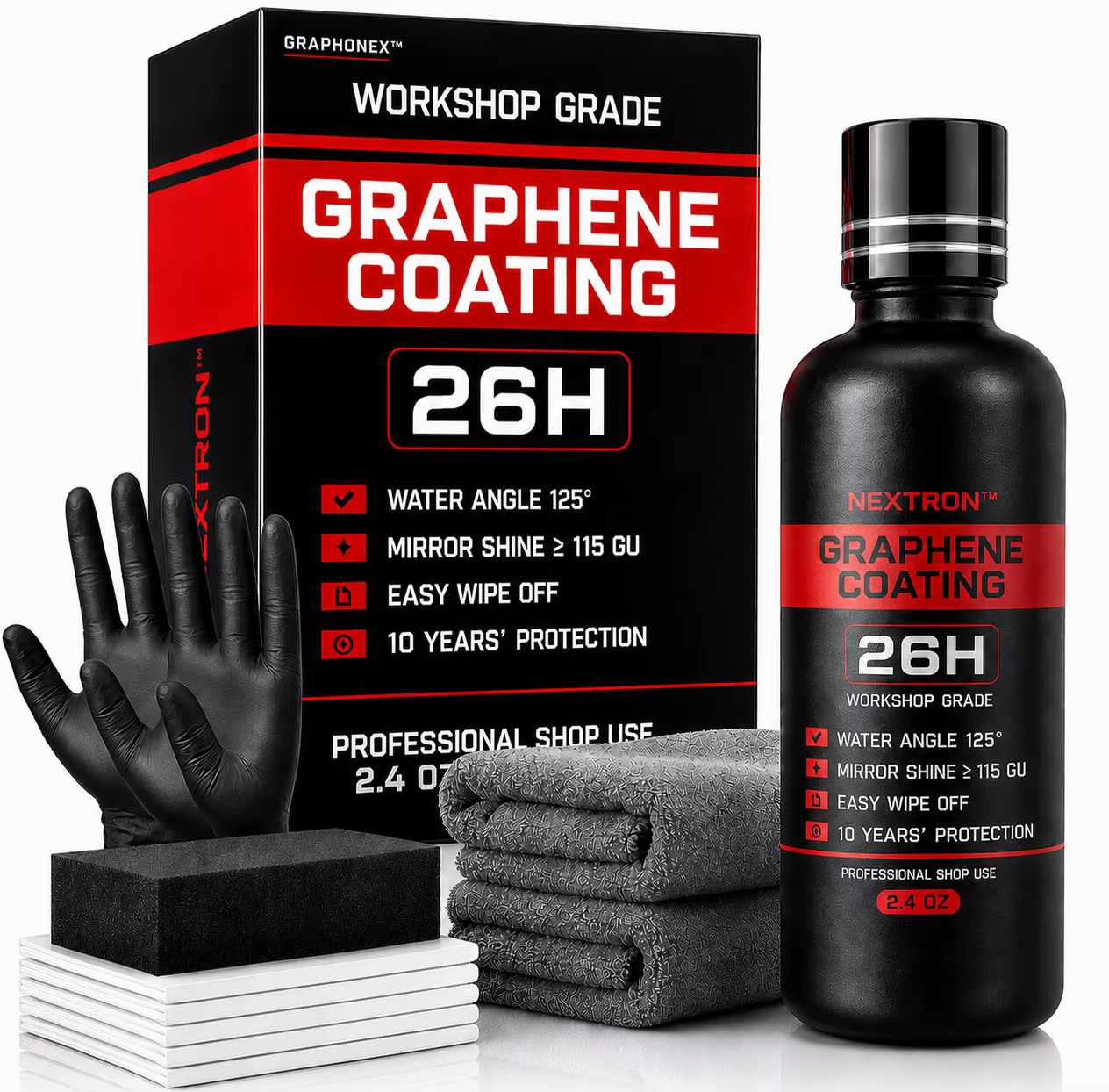 Revêtement céramique au graphène 26H – avec technologie auto-réparatrice et anti-UV, pour profession
