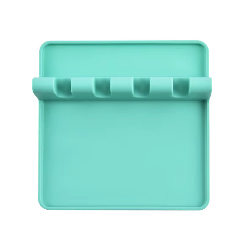 Plateau organisateur d'outils en silicone avec emplacements pour pinceaux, tapis de rangement antidé