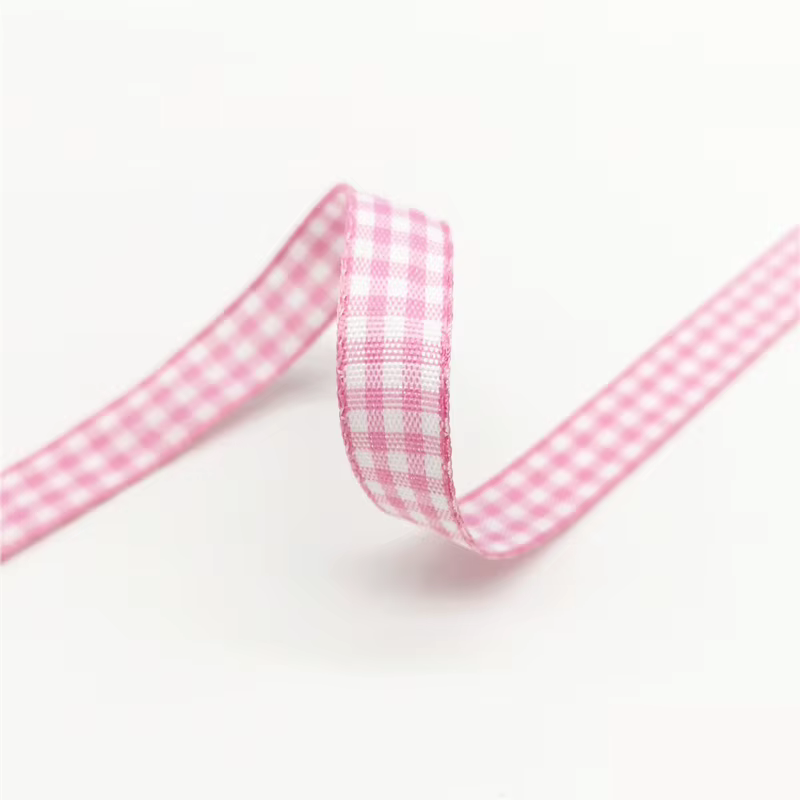 Rubans à carreaux en treillis de 10mm 25mm, emballage cadeau en Polyester, accessoires de bricolage 