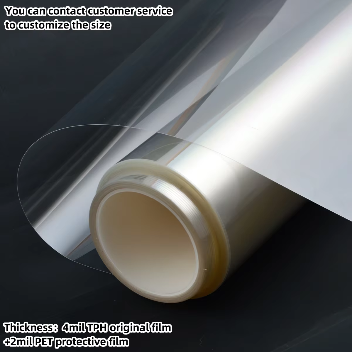 TPH-Film Adhésif pour Meubles, Protection Transparente Brillante Anti-rayures, Degré de Chaleur, Aut