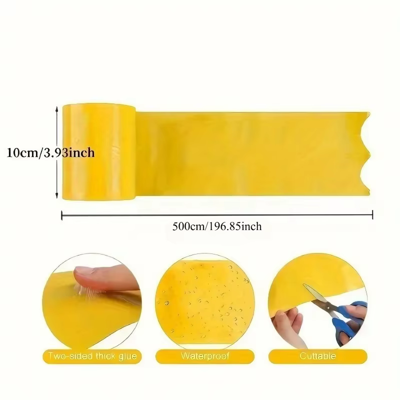 Rouleau de ruban adhésif Double face pour barrière contre les insectes, 5/10M, 1 rouleau, efficace p