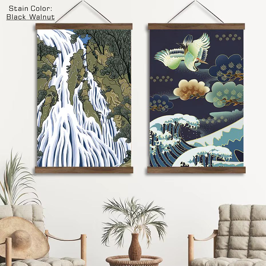 21-100 cm teck pin bois cadre de peinture magnétique bois cadre Photo peinture toile affiche cadre t
