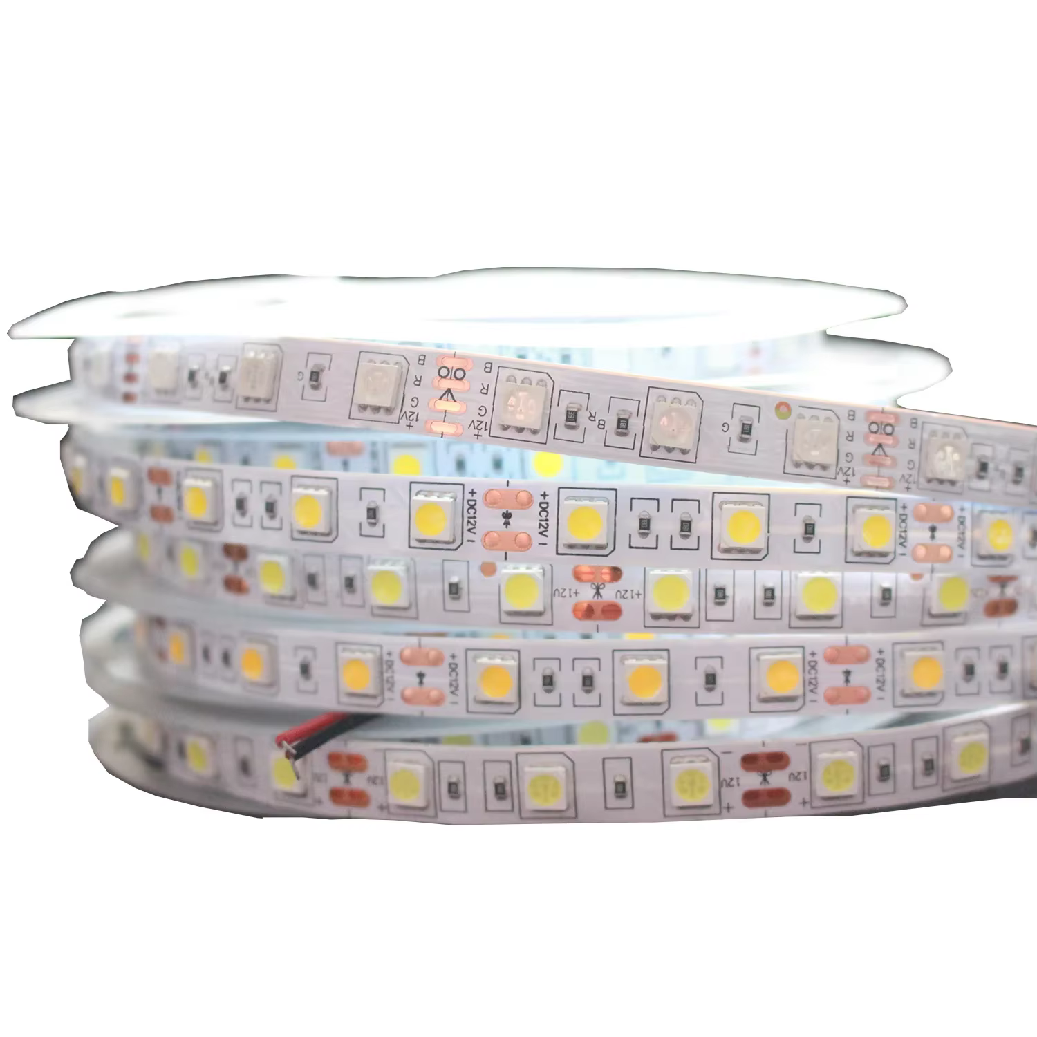 Bande LED 5050 SMD 12V lumière flexible 60LED/m,5m 300LED, blanc, blanc chaud, blanc froid bleu, ver