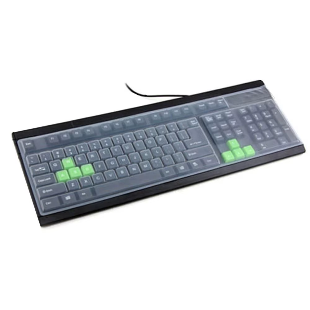 Couverture de clavier d'ordinateur de bureau en silicone étanche universel, film de protection de la