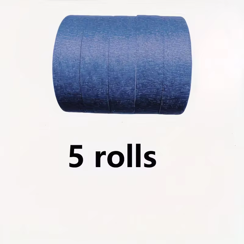 5 rouleaux de ruban adhésif bleu pour peintre, spécialement conçu pour plusieurs surfaces, facile à 