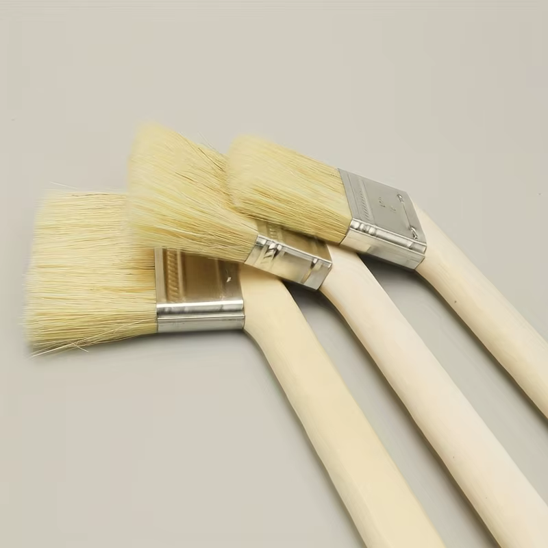 Pinceaux d'angle polyvalents, 3 pièces, brosse à manche incurvé pour peinture détaillée, manche incu