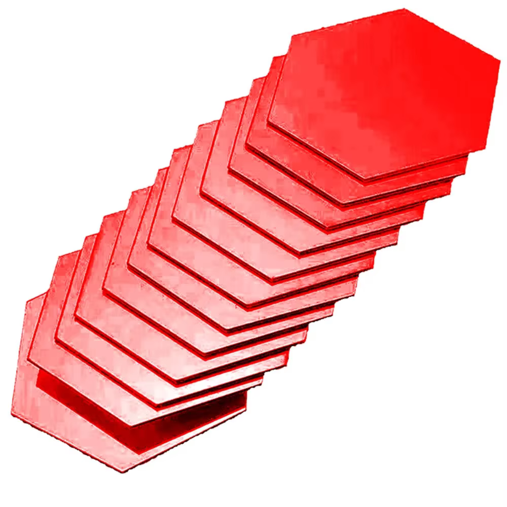 Autocollants muraux hexagonaux en acrylique, 6/12 pièces, autocollants de carrelage en mosaïque en 4