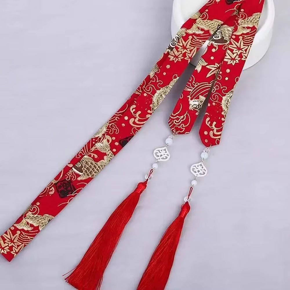 Sangles de cheveux longs à glands rétro, rubans de cheveux de style chinois, nœud, ornement de cheve