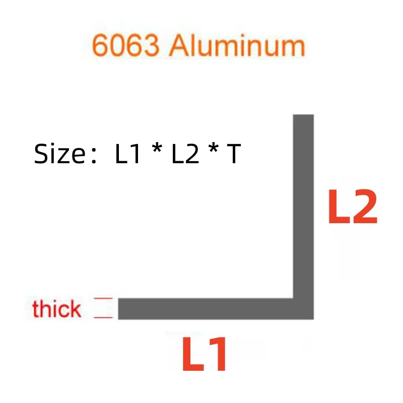 Aluminium à Angle droit, alliage d'aluminium en forme de L, profil triangulaire de bordure en alumin