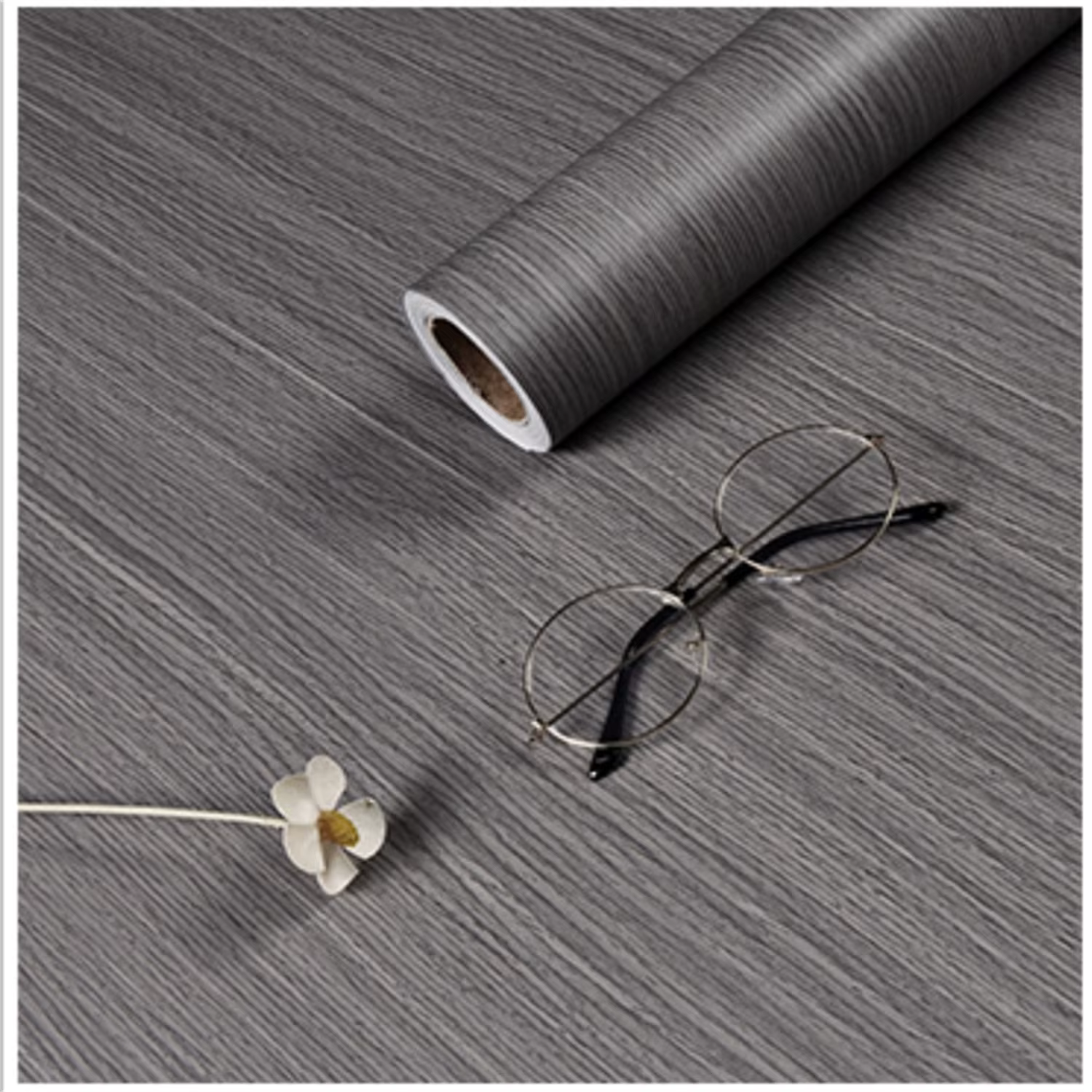 Rouleau de papier peint auto-adhésif en vinyle imperméable de 6M, Film décoratif en PVC pour meubles