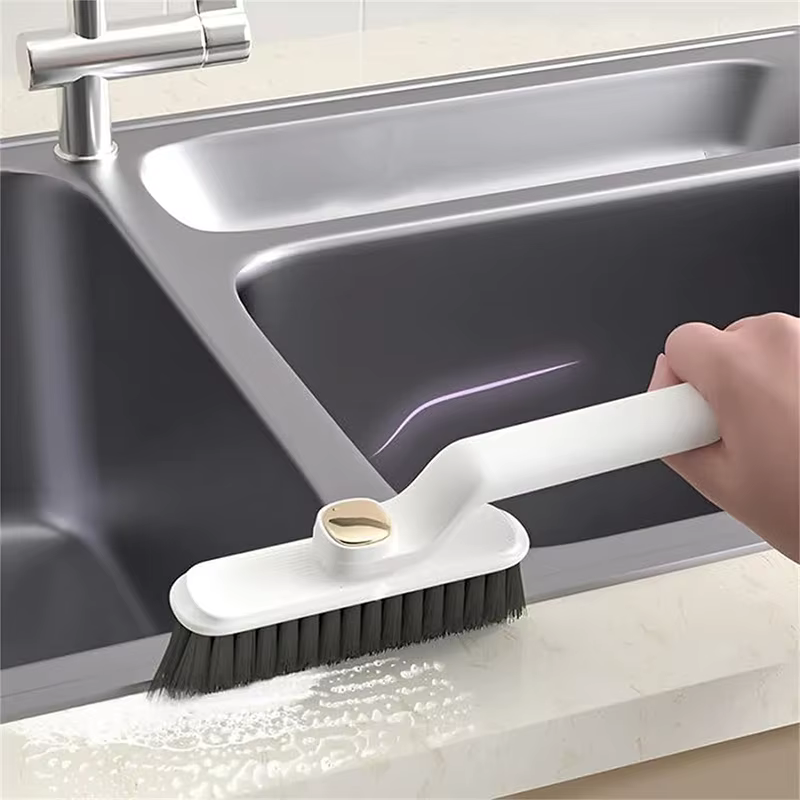 Brosse de nettoyage de crevasses rotative multifonction à main 360 ° Outil de nettoyage de coins r