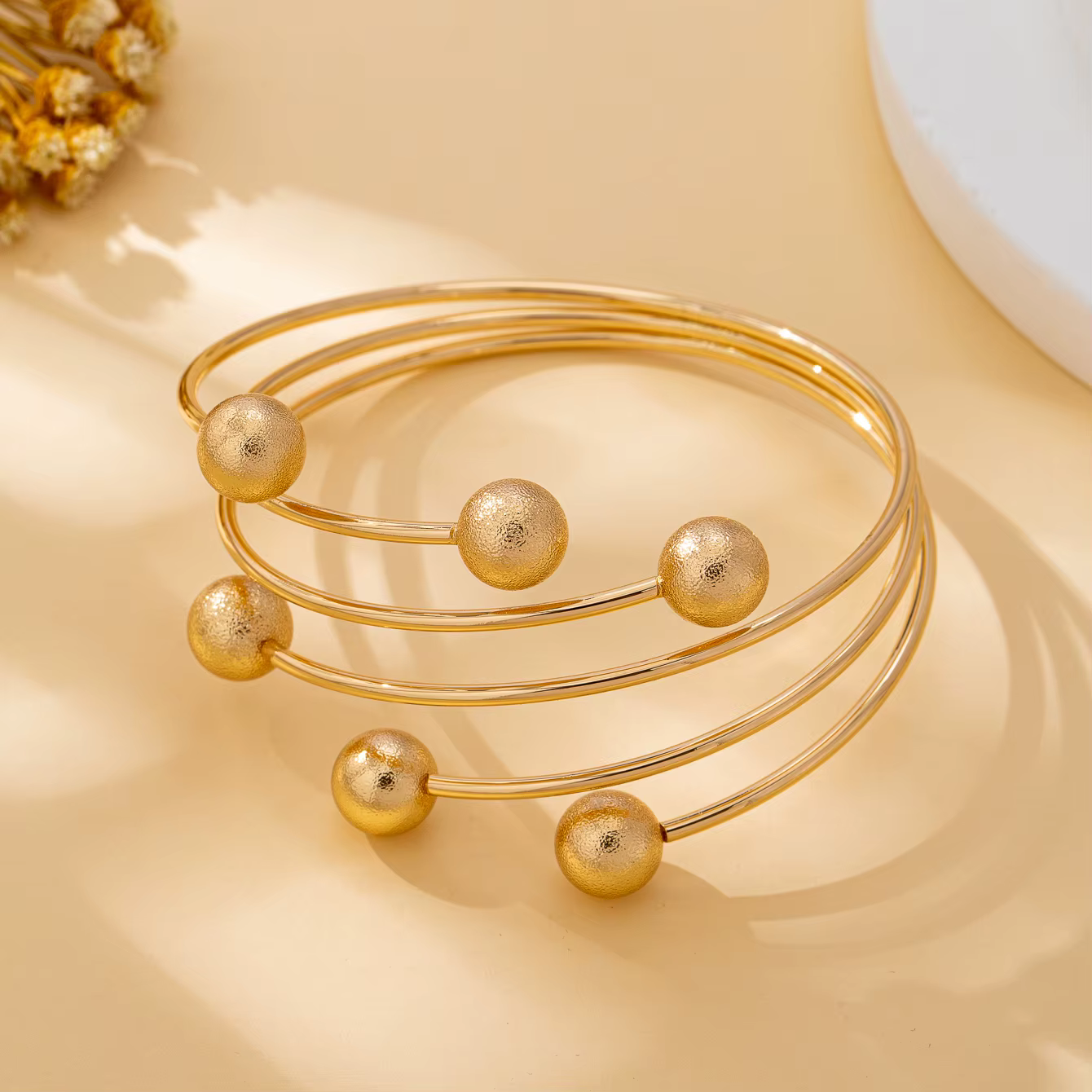 Bracelet pour femme, tendance et créatif, design exquis à plusieurs couches en forme de boule, brace