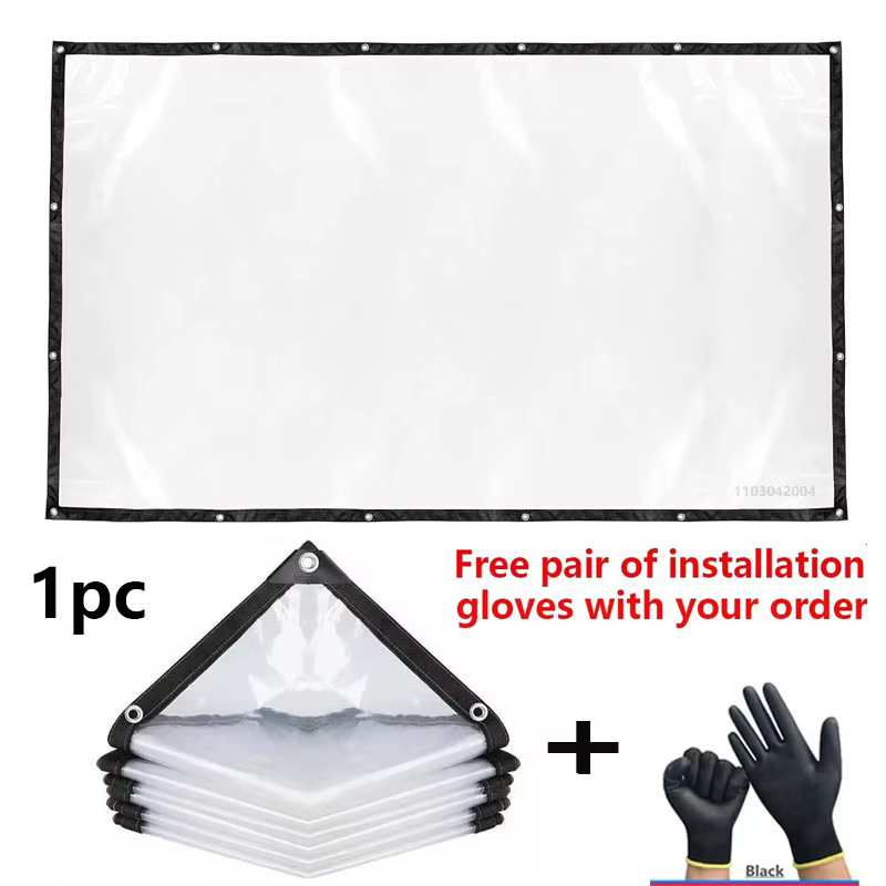 Bâche transparente épaisse imperméable, résistante au vent et à la neige, idéale pour terrasse, serr