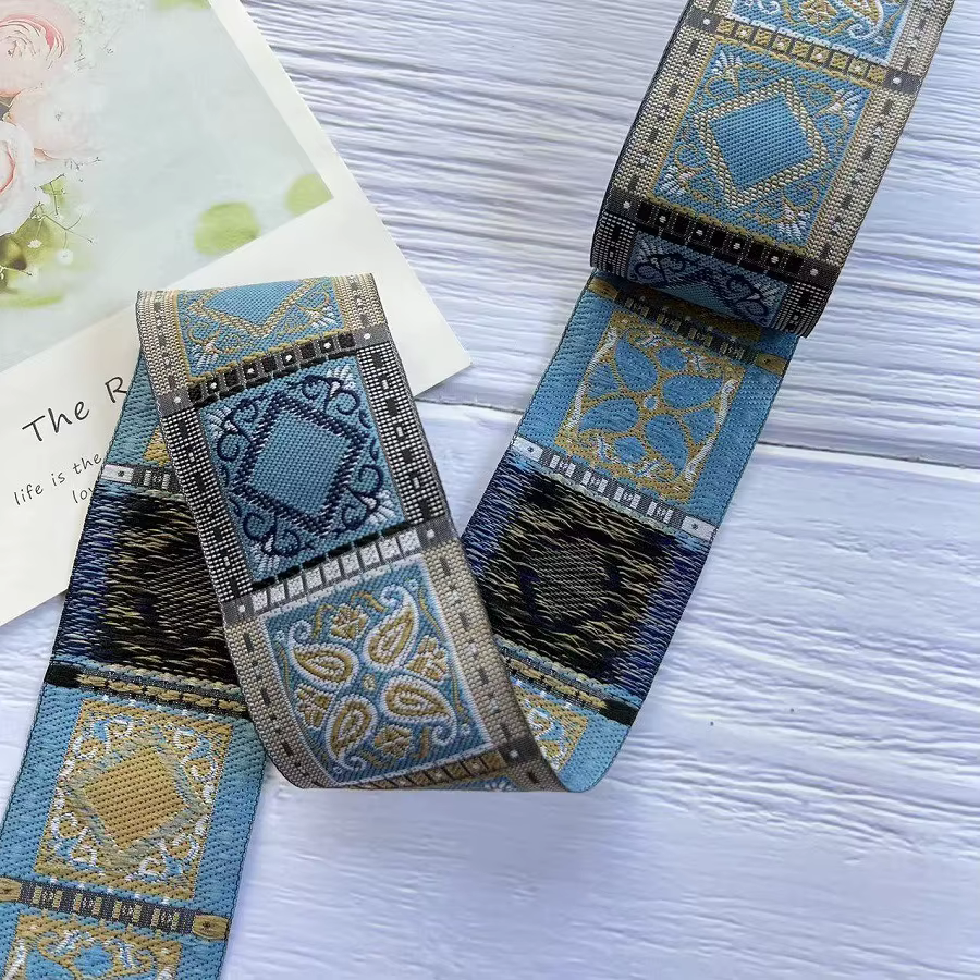 Ruban Jacquard de 1m, Accessoires Décoratifs, Sangle en Dentelle