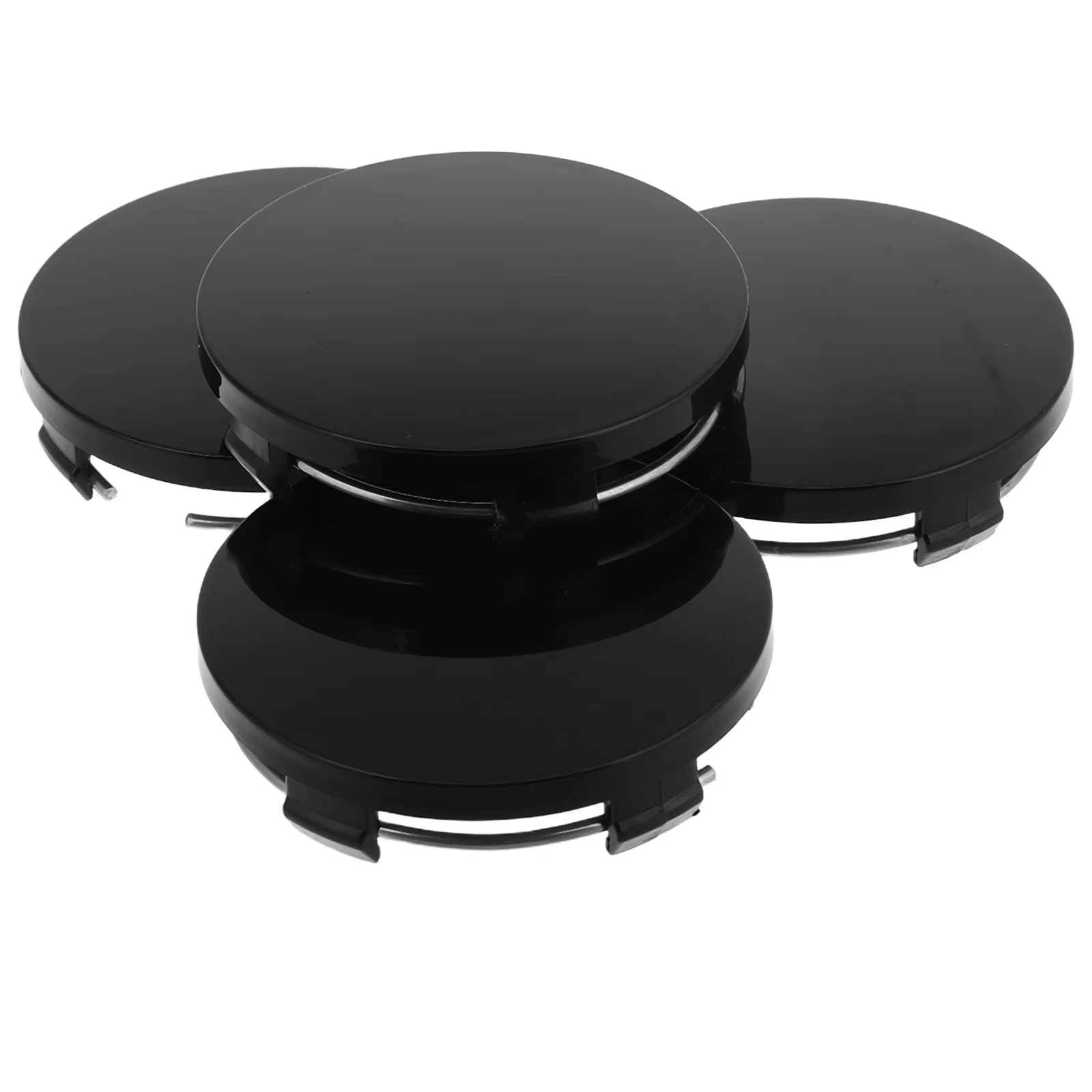 4 pièces de cache-moyeux universels de style incurvé, diamètre extérieur 60 mm, diamètre intérieur 5