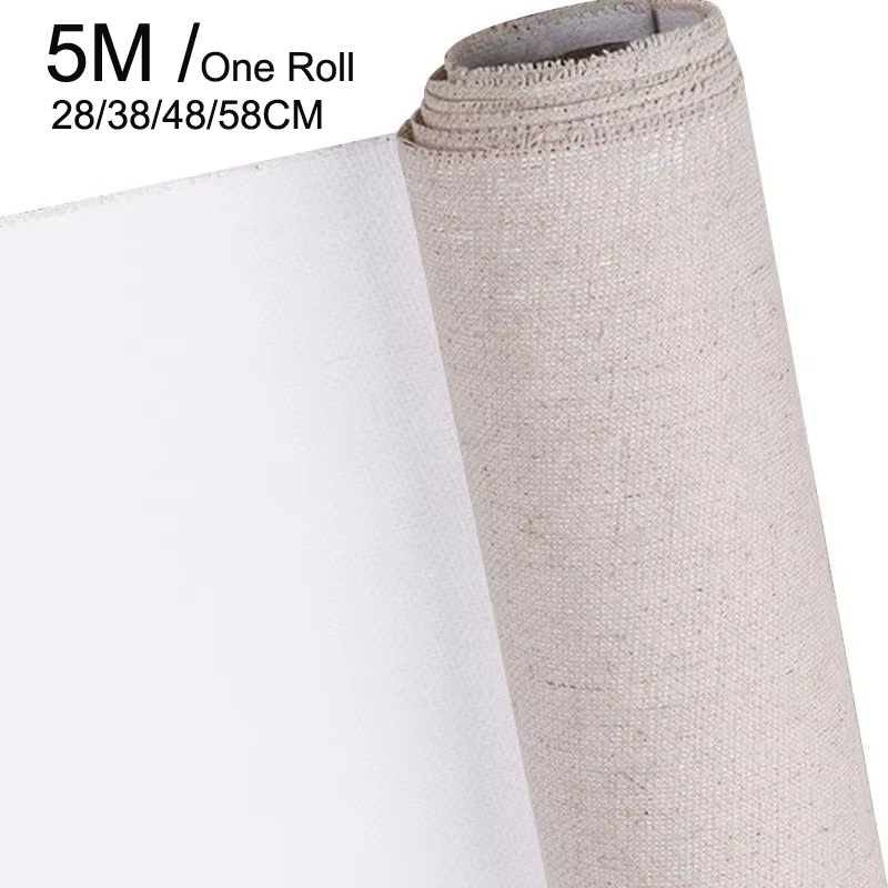 Professionnel toile vierge pour la peinture Couche Acrylique peinture à l'huile toile Lin Apprêté fo