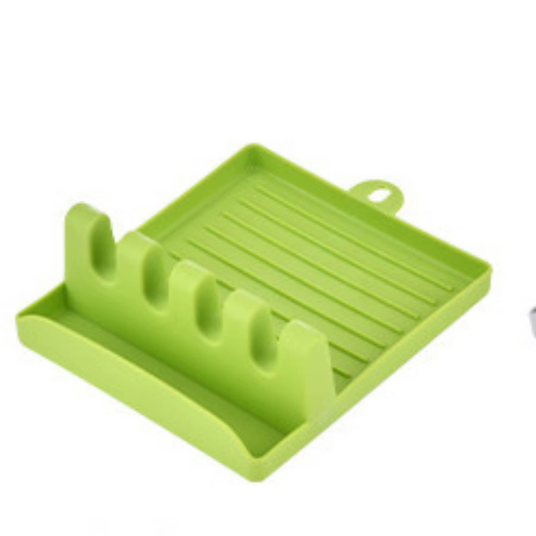 Support de repose-pinceau en plastique blanc, 4 fentes, pour peintures, pinceaux, plateau d'égouttem