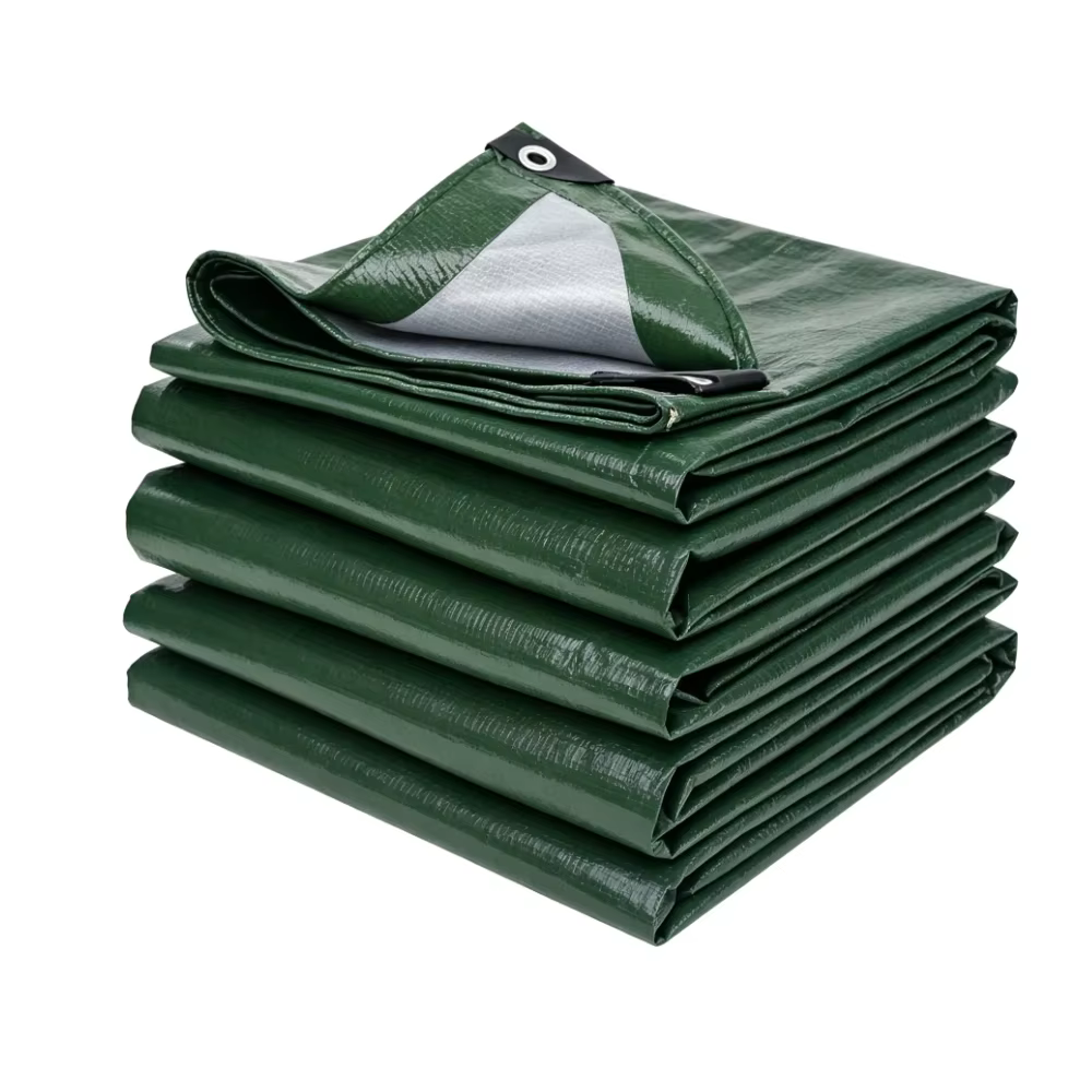 Bâche de protection robuste imperméable et résistante aux UV avec œillets pour jardin, véranda et ab