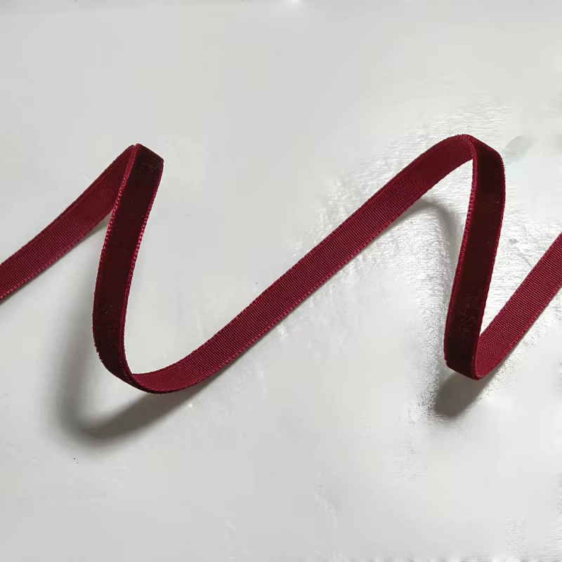 Rouleau de ruban de velours simple face bordeaux, 5 mètres/rouleau, 6mm, 10mm, 15mm, 20mm, 25mm, 40m