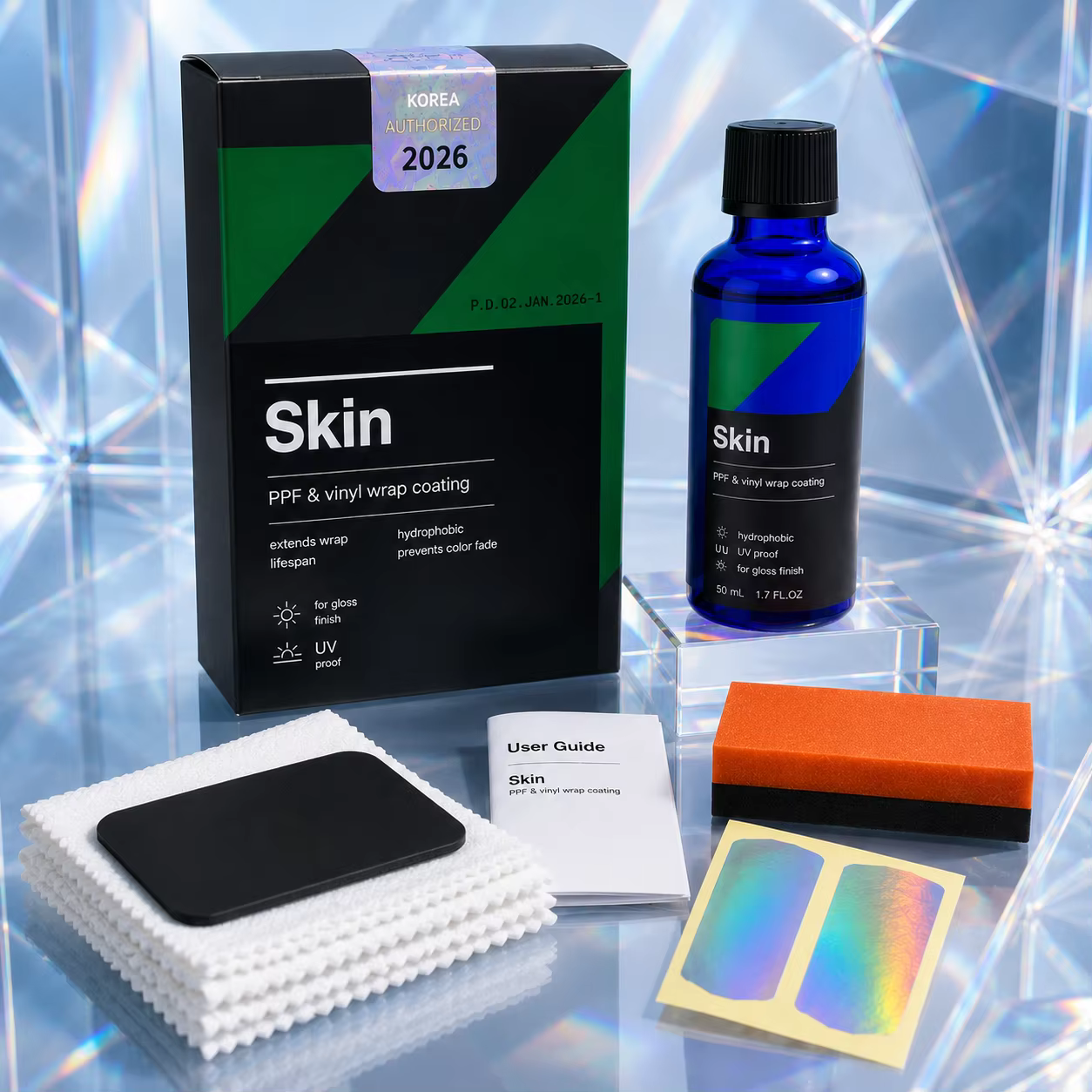 CQUARTZ Skin 50Ml PPF & Nano-Couche Vinyle - Protection UV pour Véhicules Recouverts d'un Film Vinyl