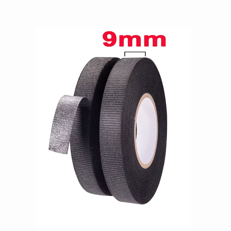 Ruban électrique en tissu pour câblage de voiture, 9mm/15mm/19mm/25mm, rubans adhésifs résistants à 