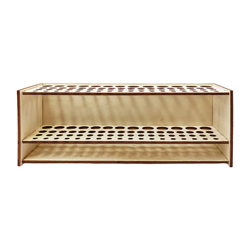 Porte-pinceaux en bois à 67 emplacements, rangement double couche pour pinceaux de peinture, crayons