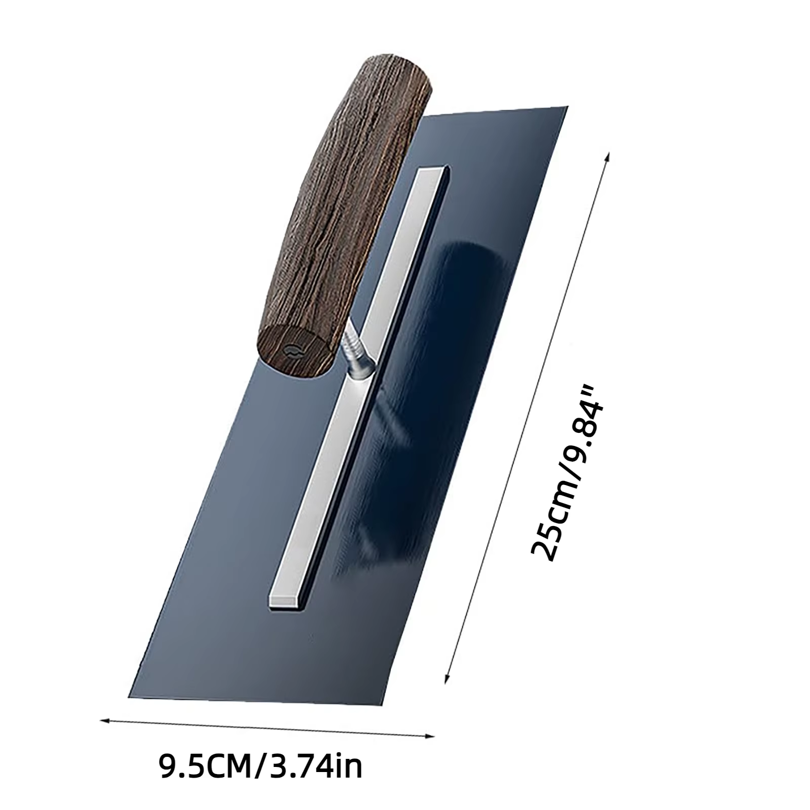 Truelle de plâtrage en acier SK5, outil à main avec manche en bois ergonomique, acier inoxydable