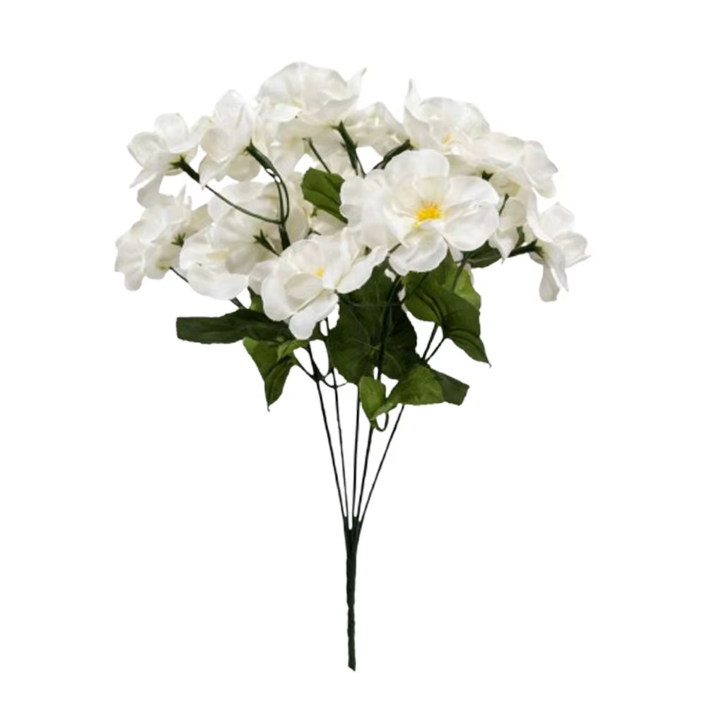 Fleurs artificielles réalistes de bégonia, protection UV, bouquet de mariée, fleurs de bégonia en so