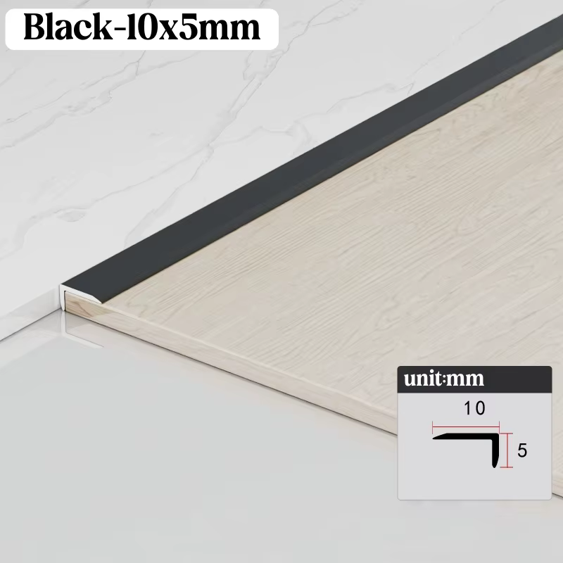 90 °   Profilé d'angle droit en aluminium en forme de L, inflexible, pour protection d'escalier, bor
