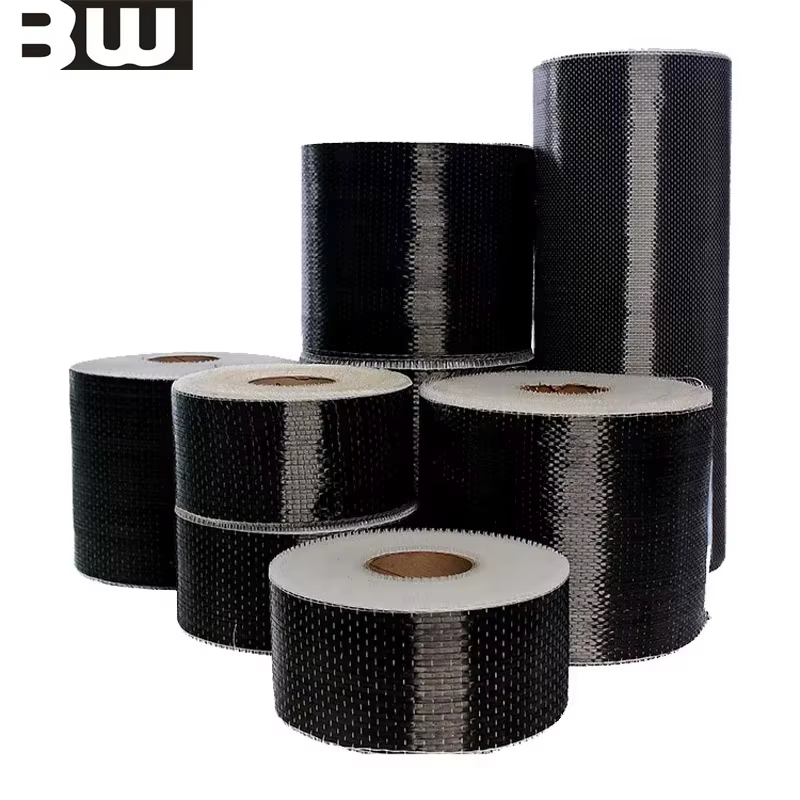 Béton l'allemand en fibre de carbone à sens unique, tissu de renforcement 12K, 12K200G, la longueur