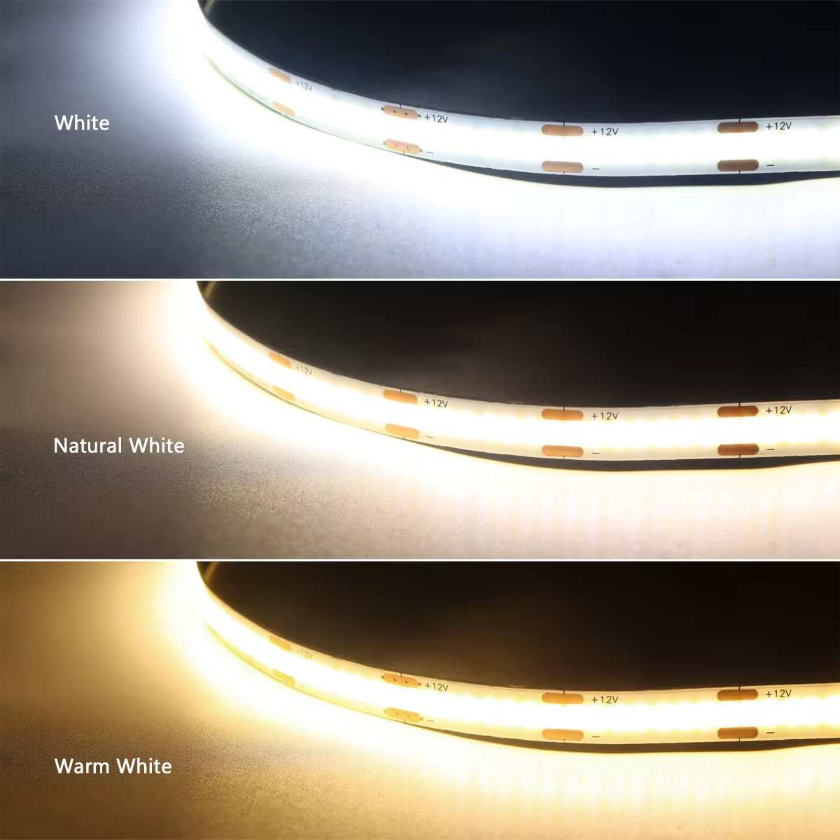 Lumière LED COB avec interrupteur à capteur tactile pour étagère de cuisine, gradation, mouvement de