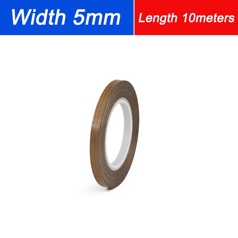 1 rouleau de ruban PTFE de 10M, épaisseur 0.13mm/0.18mm, largeur 5mm-100mm, résistance aux hautes te