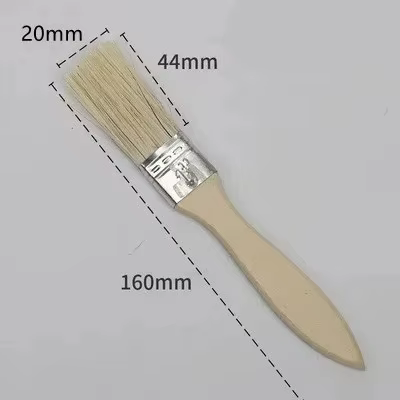 Pinceaux à peinture avec manche en bois, pinceaux pour barbecue, 1/2/4/5/6 pouces, poils doux, pour 