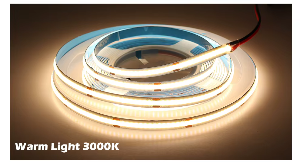 Bande lumineuse LED COB, DC12V RA90 480 K 3000K 4000K, 6000 pièces