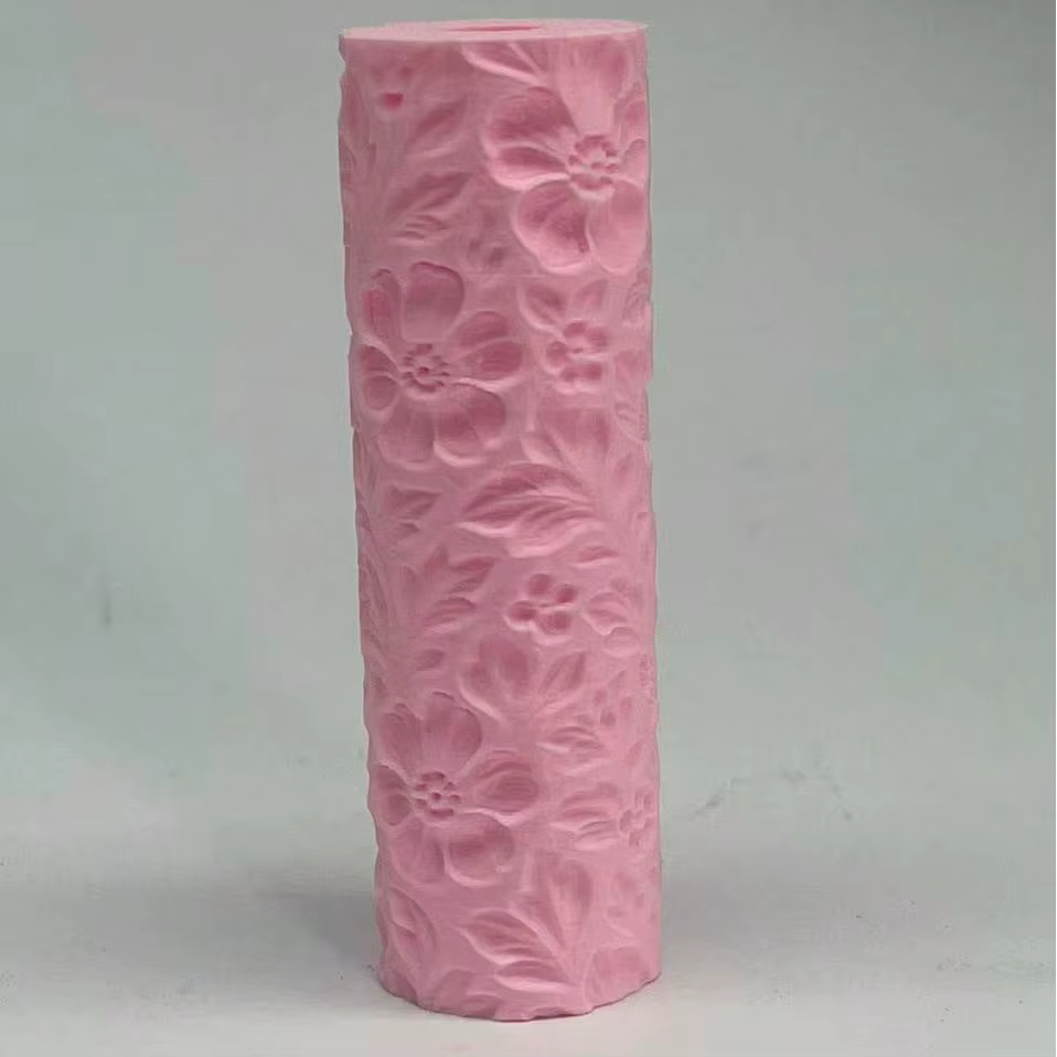 Rouleau de texture en relief en argile à motif de fleurs de haie – Outil de pâtisserie DIY pour l'ar