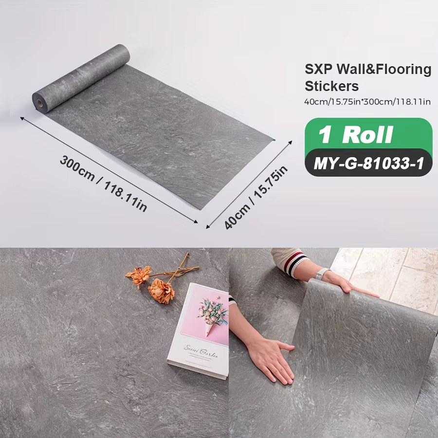 1 rouleau d'autocollants muraux auto-adhésifs en PVC, autocollants pour sol, adaptés à la chambre à 