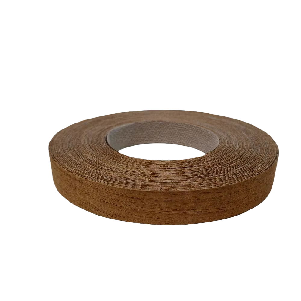 Rouleau de placage de bois de teck pré-collé 19mm 22mm 50mm, bande adhésive thermofusible à repasser