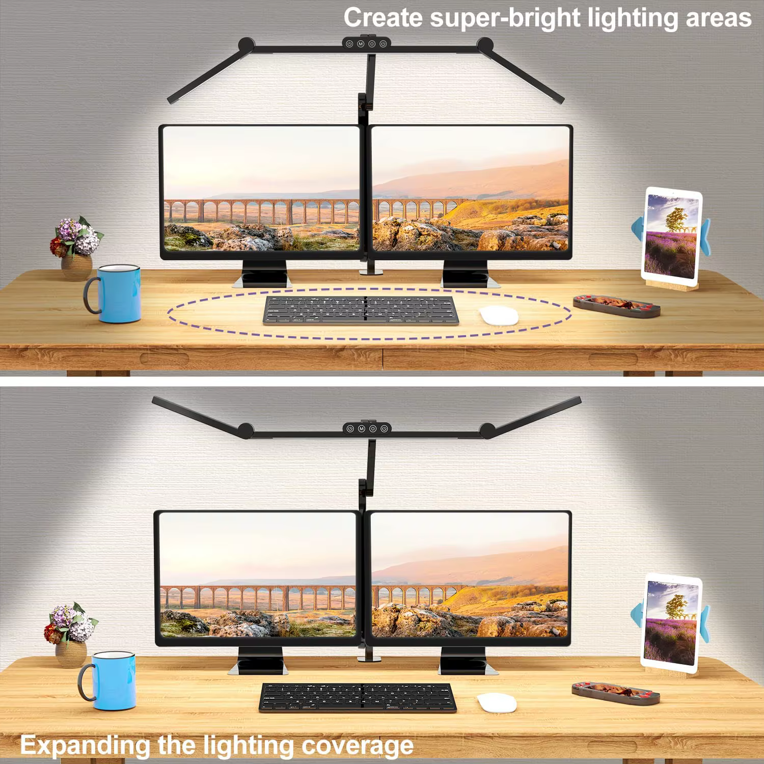 Lampe de bureau LED avec pince, lampe de bureau d'architecte pour le bureau à domicile avec éclairag