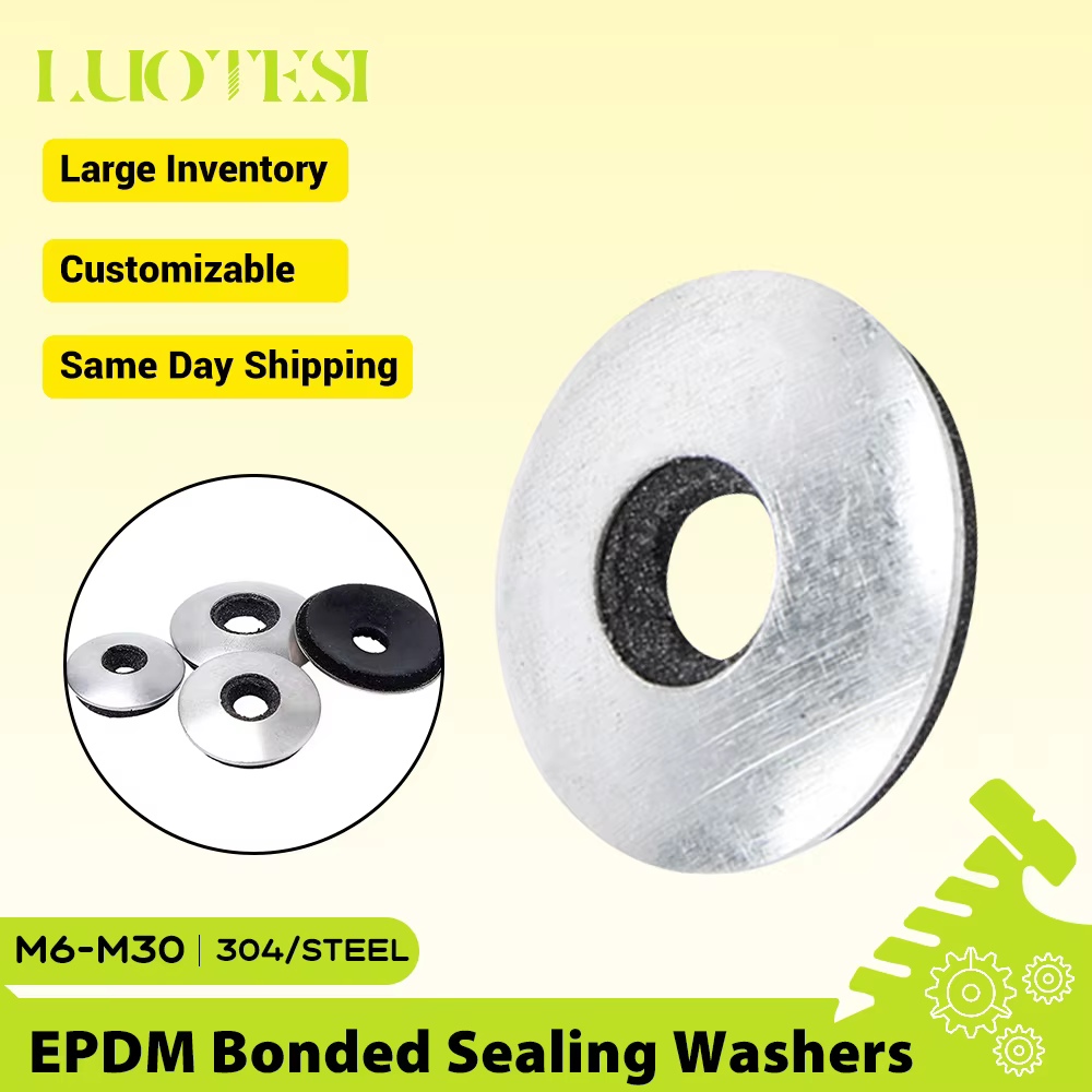Rondelle d'étanchéité EPDM pour toiture, en acier inoxydable 304 / zingué, M4.2 M4.8 M5.5 M6.3 M8 M1