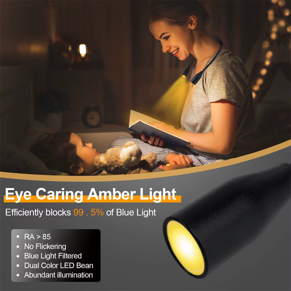 Lampe de lecture LED rechargeable par USB 360 °   Lampe de lecture à bras Flexible, lampe de cou pou