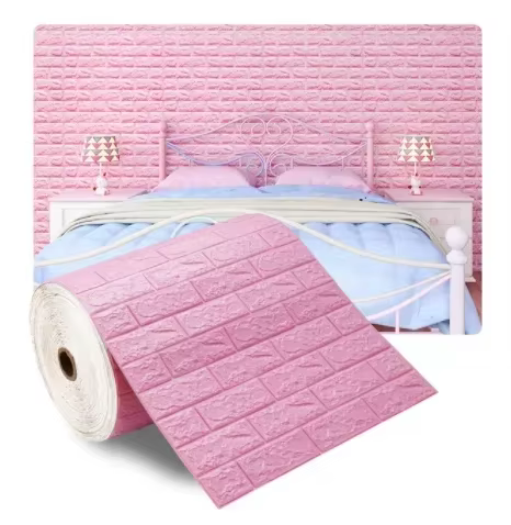 Papier Peint Autocollant 3D en Brique Souple 70cm x 2m, Rouleau Adhésif Décoratif pour Salon, Maison