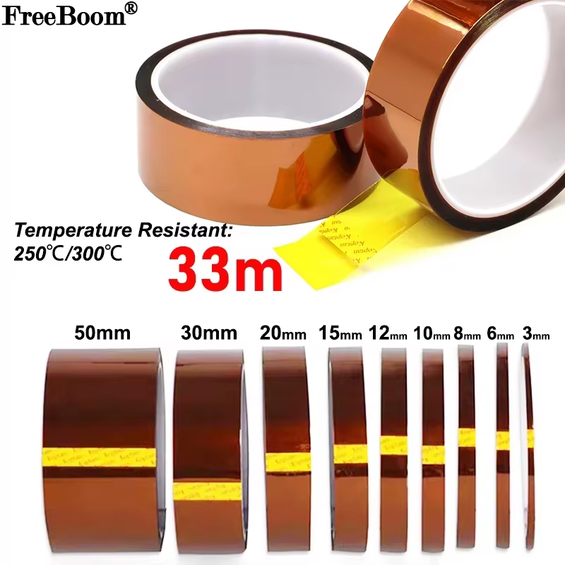 Bande BGA thermique haute température 3-100mm, isolation thermique dorée, Protection des panneaux él