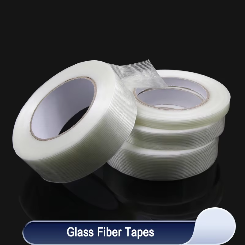 Rouleau de ruban adhésif en Fiber de verre solide, 50 m/rouleau, emballage de cerclage industriel, j